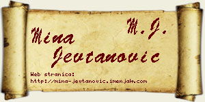 Mina Jevtanović vizit kartica